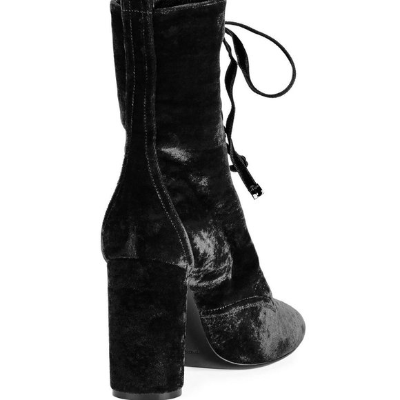 Saint Laurent LouLou Velvet Lace-Up Boot 38.5 - Picture 5 of 5